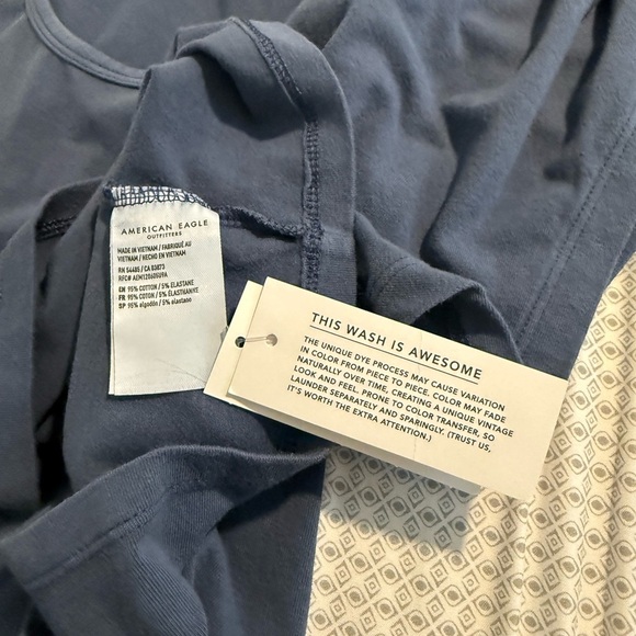 American Eagle Outfitters Women's Slate Blue Cropped Tank Top Size XXL - Picture 6 of 7